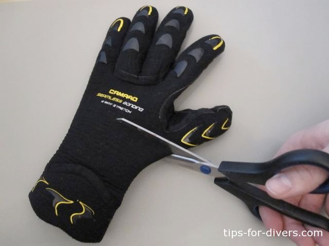 Step 1: Cut the glove