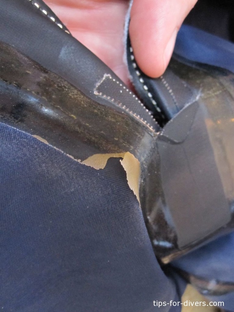 Seams of a dry suit